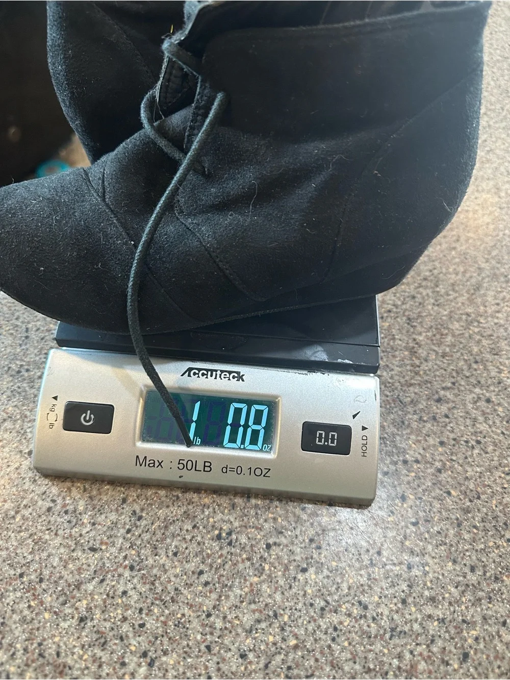 Black Suede Lace-Up Ankle Boots